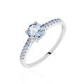 Histoire d'Or Bague Manon Or Blanc Topaze Et Oxyde De Zirconium