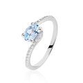 Histoire d'Or Bague Loriane Or Blanc Topaze Et Oxyde De Zirconium