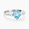 Histoire d'Or Bague Fany Or Blanc Topaze Et Oxyde De Zirconium