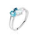 Histoire d'Or Bague Lilia Or Blanc Topaze