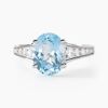 Histoire d'Or Bague Marie-camille Or Blanc Topaze Et Oxyde De Zirconium