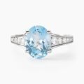 Histoire d'Or Bague Marie-camille Or Blanc Topaze Et Oxyde De Zirconium