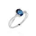 Histoire d'Or Bague Haissa Or Blanc Topaze Et Oxyde De Zirconium
