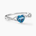 Histoire d'Or Bague Clothilde Or Blanc Topaze Et Oxyde De Zirconium