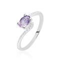 Histoire d'Or Bague Loriane Or Blanc Amethyste Et Oxyde De Zirconium