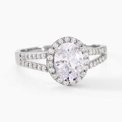 Histoire d'Or Bague Arjun Or Blanc Oxyde De Zirconium