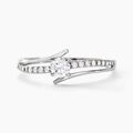 Histoire d'Or Bague April Or Blanc Oxyde De Zirconium