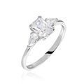 Histoire d'Or Bague Saelle Or Blanc Oxyde De Zirconium