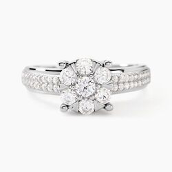 Histoire d'Or Bague Nazare Or Blanc Oxyde De Zirconium