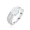 Histoire d'Or Solitaire Aarone Or Blanc Oxyde