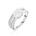 Histoire d'Or Solitaire Aarone Or Blanc Oxyde