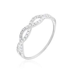 Histoire d'Or Bague Or Blanc Triston Oxyde De Zirconium