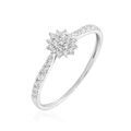 Histoire d'Or Bague Shin Or Blanc Oxyde De Zirconium