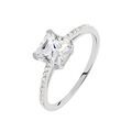 Histoire d'Or Bague Beline Or Blanc Oxyde De Zirconium