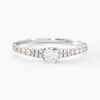 Histoire d'Or Bague Solitaire Francoise-marie Or Blanc Oxyde De Zirconium