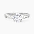 Histoire d'Or Bague Solitaire Tatjana Or Blanc Oxyde De Zirconium