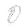 Histoire d'Or Bague Clarina Or Blanc Oxyde De Zirconium