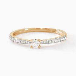Histoire d'Or Bague Solitaire Hemera Or Jaune Diamant