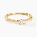 Histoire d'Or Bague Solitaire One Or Jaune Diamant