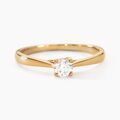 Histoire d'Or Bague Solitaire One Or Jaune Diamant