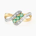 Histoire d'Or Bague Simma Or Jaune Diamant Et Emeraude