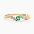 Histoire d'Or Bague Or Jaune Levenez Emeraude