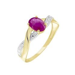 Histoire d'Or Bague Or Jaune Candice Rubis
