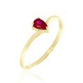 Histoire d'Or Bague Solitaire Pluie D'Eclat Or Jaune Rubis