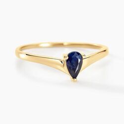 Histoire d'Or Bague Solitaire Pluie D'Eclat Or Jaune Saphir