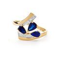 Histoire d'Or Bague Dahlia Or Jaune Saphir Diamant