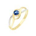 Bagues sur Grenoble : Histoire d'Or Bague Or Jaune Canut Saphir