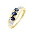 Histoire d'Or Bague Or Jaune Abelard Saphirs Diamants