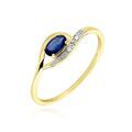 Histoire d'Or Bague Emotion Or Jaune Saphir Diamant