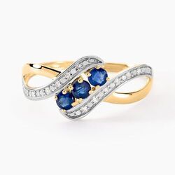 Histoire d'Or Bague Simma Or Jaune Saphir Et Diamant