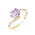 Histoire d'Or Bague Loriane Or Jaune Amethyste Et Oxyde De Zirconium