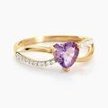 Histoire d'Or Bague Bertille Or Jaune Amethyste Et Oxyde De Zirconium