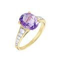 Histoire d'Or Bague Or Jaune Marie-camille Am&eacute;thyste Oxydes De Zirconium