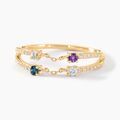 Histoire d'Or Bague Cha&icirc;ne Universe Or Jaune Am&eacute;thyste Topaze