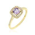 Histoire d'Or Bague Adrienna Or Jaune Am&eacute;thyste Oxyde De Zirconium
