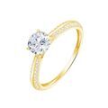 Histoire d'Or Bague Solitaire Veronique-marie Or Jaune Oxyde De Zirconium