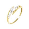 Histoire d'Or Bague Or Jaune Daegan Oxydes De Zirconium