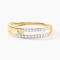 Histoire d'Or Bague Graphic Lines Or Jaune Oxyde De Zirconium