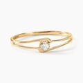 Bagues sur Grenoble : Histoire d'Or Bague Veroucha Or Jaune Oxyde De Zirconium