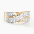 Histoire d'Or Bague Bandeau Or Jaune Oxyde De Zirconium