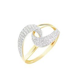 Histoire d'Or Bague Boucle D'or Or Jaune Oxyde De Zirconium