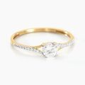 Histoire d'Or Bague Solitaire Jessa Or Jaune Oxyde De Zirconium