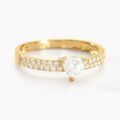 Histoire d'Or Bague Monelle Or Jaune Oxyde De Zirconium