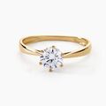 Histoire d'Or Solitaire Or Jaune Laurian Oxyde De Zirconium Blanc