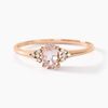 Histoire d'Or Bague Urbaine Or Rose Morganite Et Oxyde De Zirconium