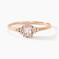 Histoire d'Or Bague Urbaine Or Rose Morganite Et Oxyde De Zirconium